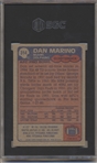 1985 Topps Football- #314 Dan Marino, Dolphins- SGC 7 (NM)