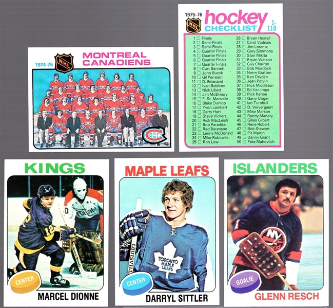 1975-76 Topps Hockey- 25 Diff