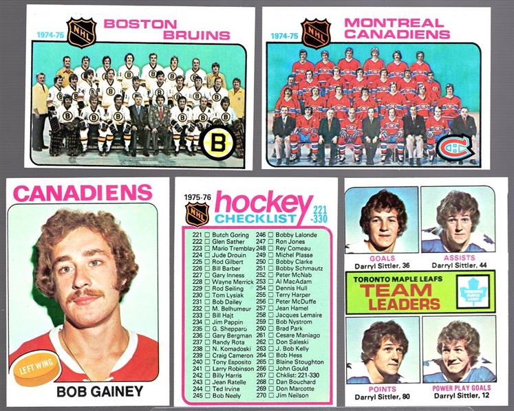 1975-76 Topps Hockey- 30 Asst