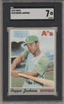 1970 Topps Baseball- #140 Reggie Jackson, As- SGC 7 (NM)