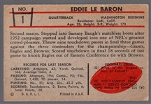 1953 Bowman Football- #1 Eddie LeBaron, Redskins