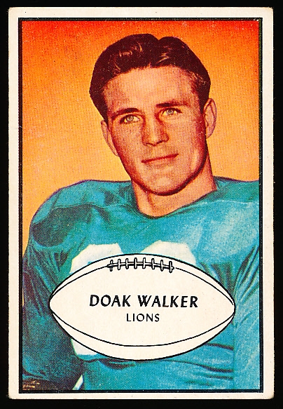 1953 Bowman Football- #6 Doak Walker, Lions