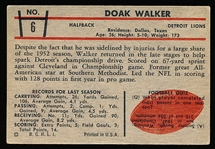 1953 Bowman Football- #6 Doak Walker, Lions