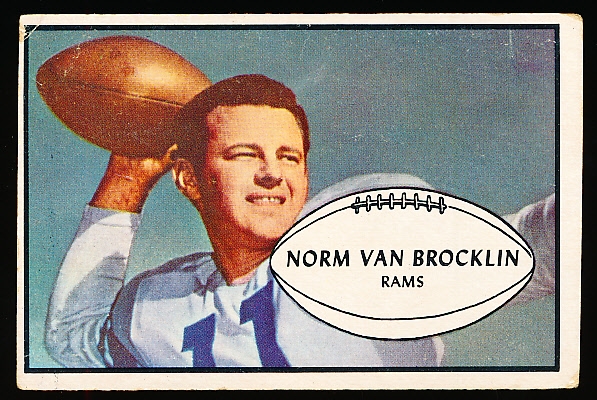 1953 Bowman Football- #11 Norm Van Brocklin, Rams