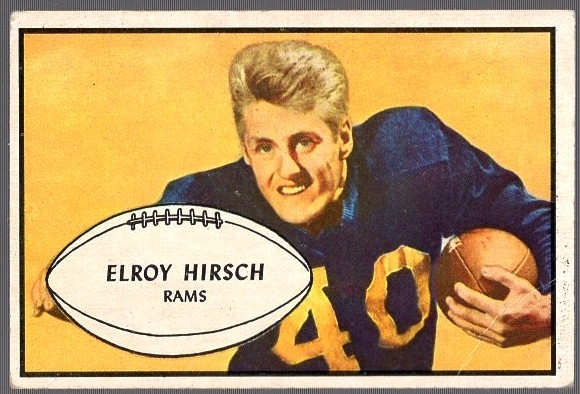 1953 Bowman Football- #22 Elroy Hirsch, Rams
