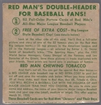1952 Red Man Bb- No Tabs- Stan Musial, Cardinals- March expiration backs.