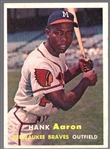 1957 Topps Baseball- #20 Hank Aaron, Braves