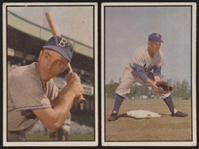 1953 Bowman Baseball Color- 2 Diff Brooklyn Dodgers Hi#s