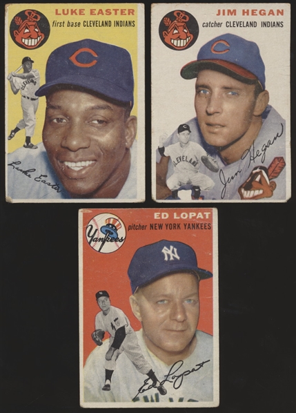 1954 Topps Baseball- 3 Diff