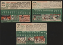 1954 Topps Baseball- 3 Diff