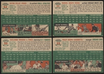 1954 Topps Baseball- 4 Diff with 3 SP's