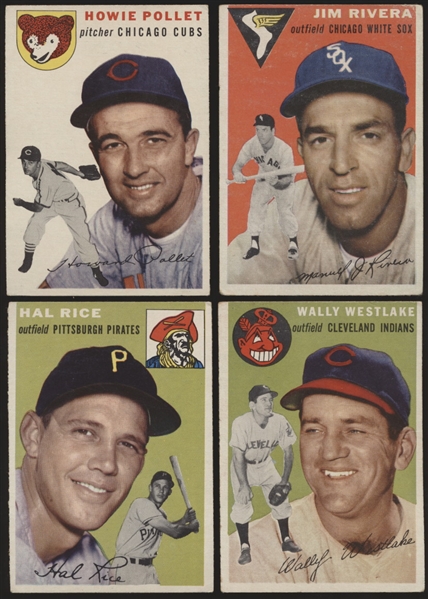1954 Topps Baseball- 4 Diff