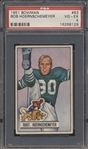 1951 Bowman Football- #63 Bob Hoernschemeyer, Lions- PSA Vg-Ex 4