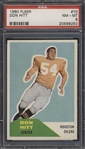 1960 Fleer Football- #70 Don Hitt, Houston Oilers- PSA Nm-Mt 8