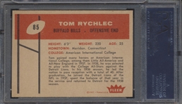 1960 Fleer Football- #85 Tom Rychlec, Bills- PSA NM 7