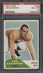 1960 Fleer Football- #105 Joe Schaffer, Bills- PSA Nm-Mt 8