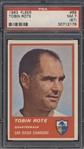 1963 Fleer Football- #68 Tobin Rote, San Diego Chargers- PSA NM 7 (ST)