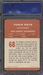 1963 Fleer Football- #68 Tobin Rote, San Diego Chargers- PSA NM 7 (ST)