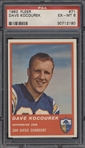 1963 Fleer Football- #71 Dave Kocourek, San Diego Chargers- PSA Ex-Mt 6