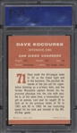1963 Fleer Football- #71 Dave Kocourek, San Diego Chargers- PSA Ex-Mt 6